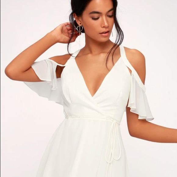 lulus white off the shoulder dress